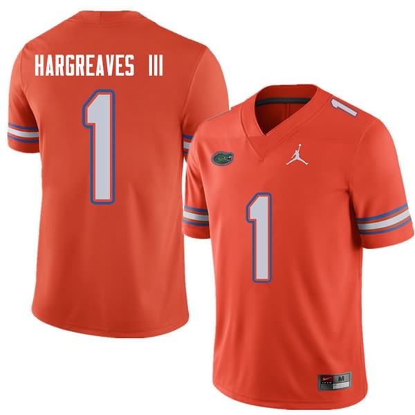 NCAA Florida Gators Vernon Hargreaves III Men's #1 Jordan Brand Orange Stitched Authentic College Football Jersey XMS4364RN